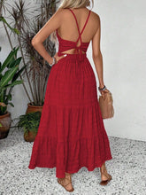 Halter Neck Smocked Tiered Dress OutfitFlow